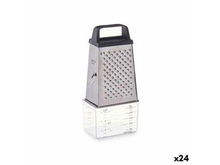 Tarka z Pojemnikiem Przezroczysty Stal nierdzewna 9,5 x 20,5 x 6,7 cm (24 Sztuk)