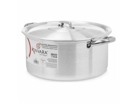 Garnek z Pokrywką Kinvara 100009 Srebrzysty 8 L (6 Sztuk)