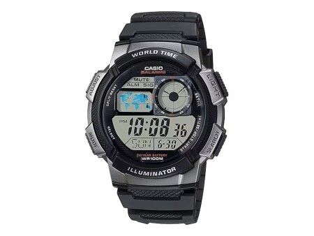 Zegarek Męski Casio WORLD TIME ILLUMINATOR Czarny (Ø 43 mm)