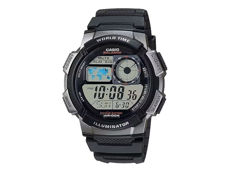 Zegarek Męski Casio WORLD TIME ILLUMINATOR Czarny (Ø 43 mm)