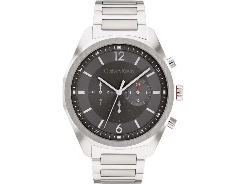 Zegarek Męski Calvin Klein 1685223 Szary Srebrzysty