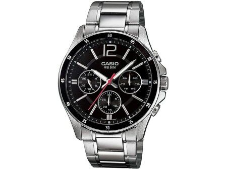 Zegarek Męski Casio MULTIFUNCTION CALENDAR - BLACK Czarny Srebrzysty (Ø 43,5 mm) (Ø 35 mm)