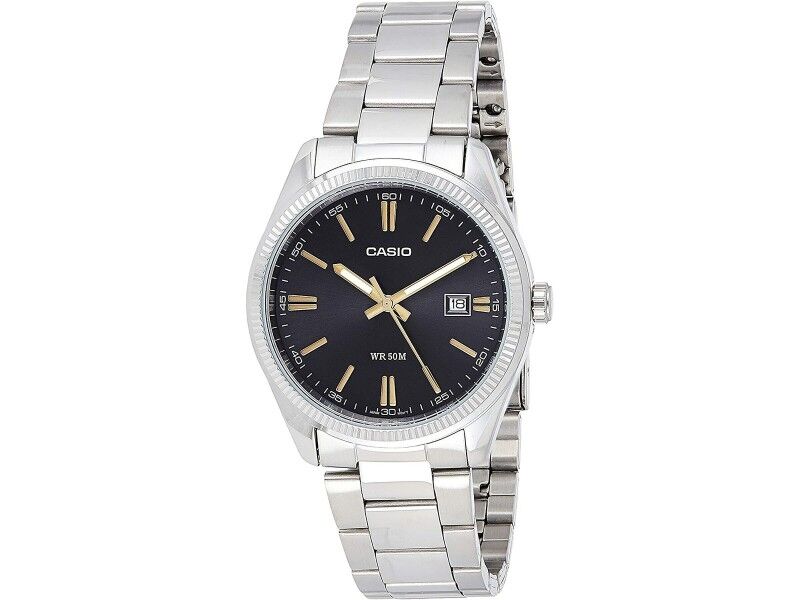 Zegarek Męski Casio DATE Czarny Srebrzysty (Ø 39 mm)
