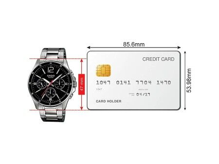 Zegarek Męski Casio MULTIFUNCTION CALENDAR - BLACK Czarny Srebrzysty (Ø 43,5 mm) (Ø 35 mm)
