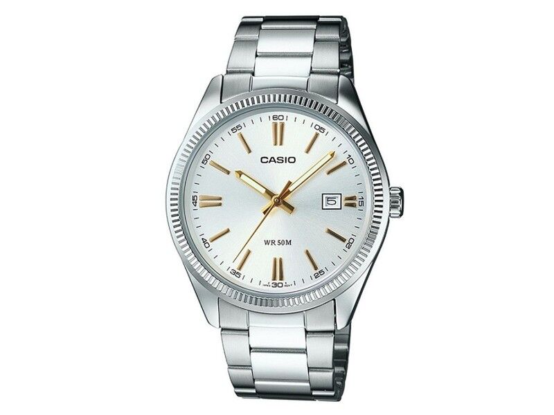 Zegarek Damski Casio LADY DATE - ARGENTEE, GOLD INDEXES (Ø 30 mm) (Ø 32 mm)