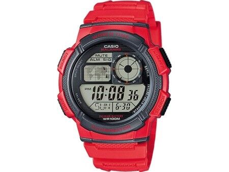 Zegarek Męski Casio WORLD TIME ILLUMINATOR Czerwony (Ø 43 mm)