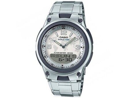 Zegarek Męski Casio ILLUMINATOR TELEMEMO 30 Srebrzysty (Ø 40 mm)