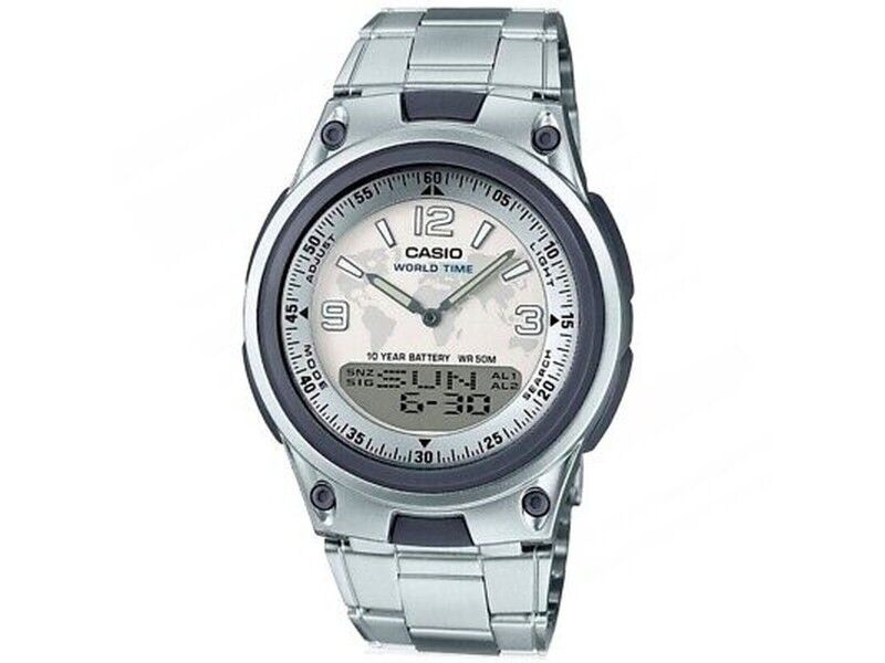 Zegarek Męski Casio ILLUMINATOR TELEMEMO 30 Srebrzysty (Ø 40 mm)