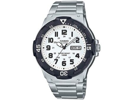 Zegarek Męski Casio DIVER 100M Biały Srebrzysty (Ø 44,5 mm)