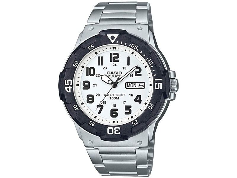 Zegarek Męski Casio DIVER 100M Biały Srebrzysty (Ø 44,5 mm)