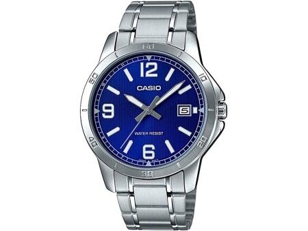 Zegarek Męski Casio CASUAL DATE STEEL - BLUE Srebrzysty (Ø 41,5 mm) (Ø 47 mm)