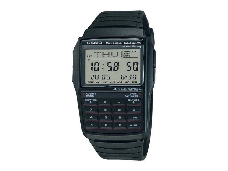 Zegarek Męski Casio DATABANK CALCULATOR Czarny Szary