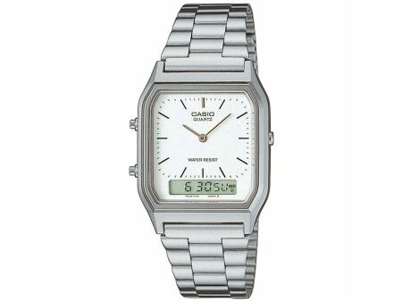 Zegarek Unisex Casio AQ-230A-7DMQYES Biały Srebrzysty (Ø 38,5 mm) (Ø 29 mm)