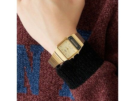 Zegarek Unisex Casio EDGY COLLECTION RETRO DIAL - GOLD (Ø 40 mm)