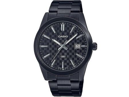 Zegarek Męski Casio DATE CARBON LOOK DIAL BLACK SERIE- BLACK Czarny (Ø 41 mm)
