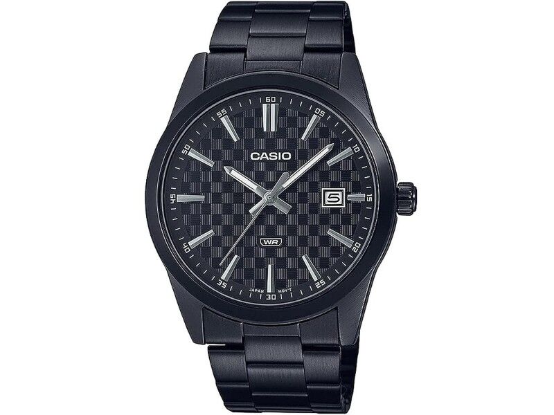 Zegarek Męski Casio DATE CARBON LOOK DIAL BLACK SERIE- BLACK Czarny (Ø 41 mm)