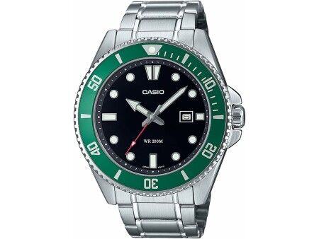 Zegarek Męski Casio MDV-107D-3AVEF Czarny Srebrzysty (Ø 46 mm)