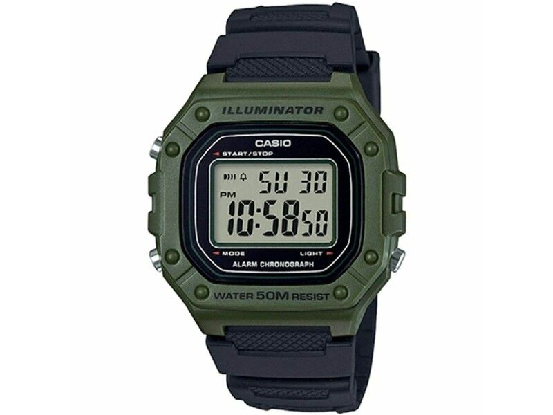 Zegarek Męski Casio W-218H-3AVEF Czarny Kolor Zielony