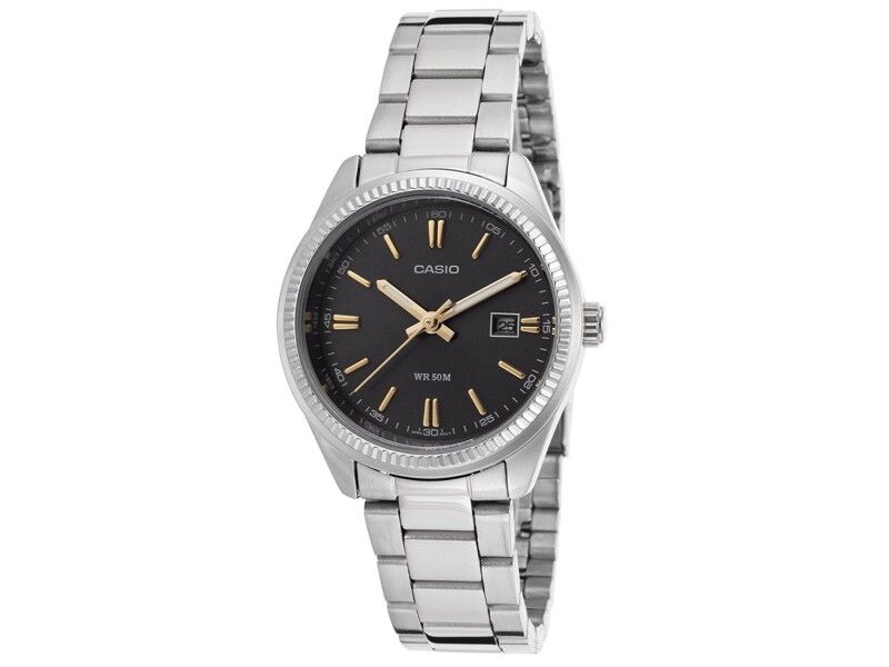 Zegarek Damski Casio DATE - BLACK, GOLD INDEXES (Ø 30 mm)