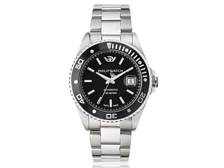 Zegarek Męski Philip Watch R8223597026 Czarny Srebrzysty