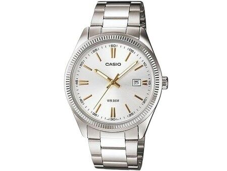 Zegarek Męski Casio DATE - SILVER, GOLD INDEXES (Ø 39 mm)