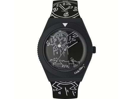 Zegarek Męski Timex Q X KEITH HARING SPECIAL EDT. Czarny (Ø 38 mm)