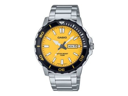 Zegarek Męski Casio DIVER Żółty Srebrzysty
