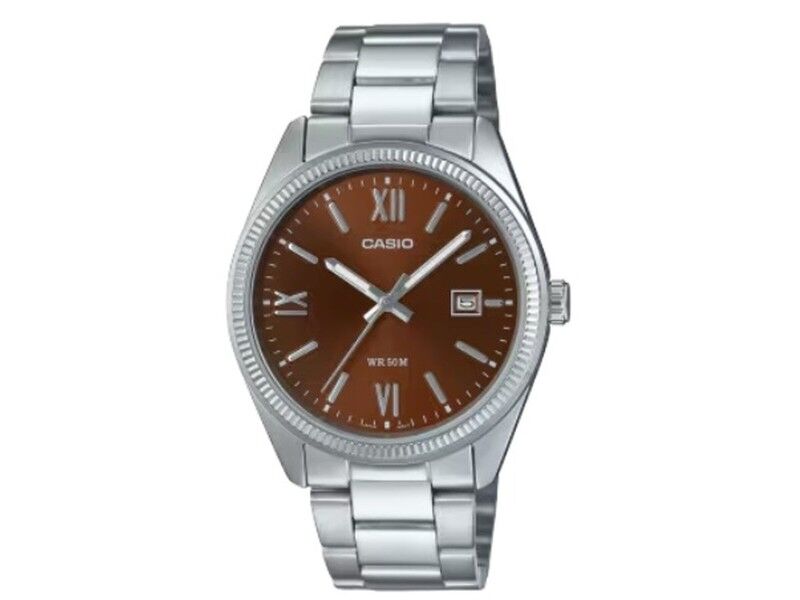 Zegarek Męski Casio DATE - BROWN - ARABS NUMBERS (Ø 38,5 mm)