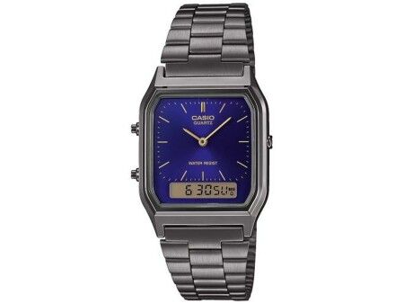 Zegarek Męski Casio AQ-230EGG-2AEF Czarny Srebrzysty