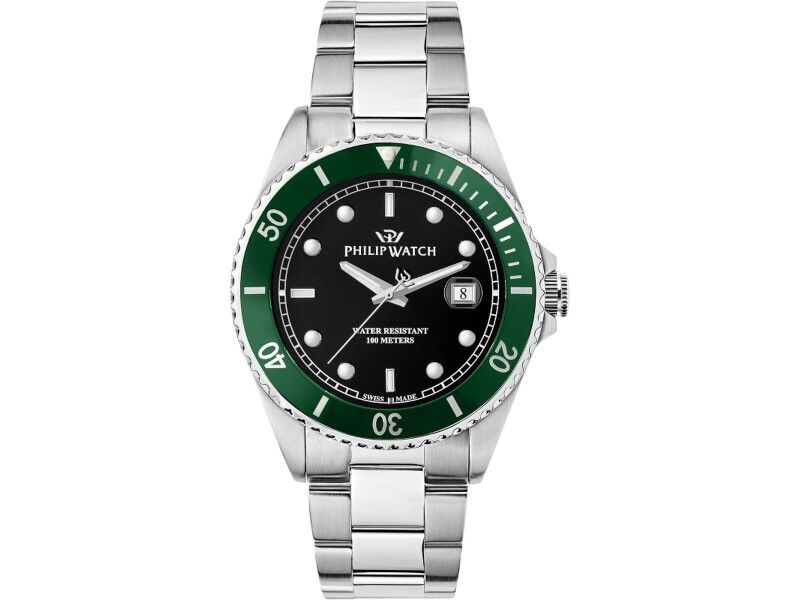 Zegarek Męski Philip Watch R8253597086 Czarny Srebrzysty