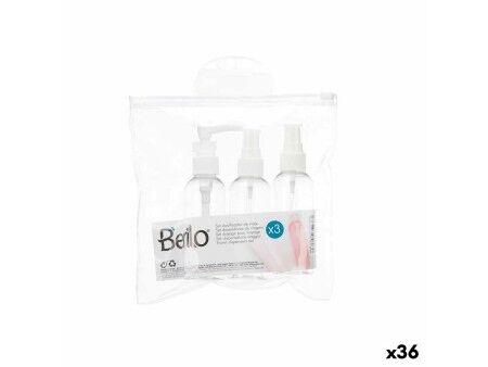Zestaw podróżny Berilo CH56289 Biały Przezroczysty Plastikowy (36 Sztuk)