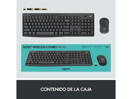 Klawiatura i Myszka Logitech MK295 Biały Qwerty Hiszpańska