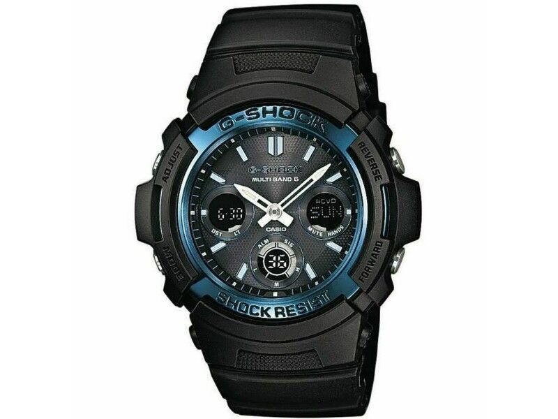 Zegarek Męski Casio AWG-M100A-1AER Niebieski Czarny (Ø 52 mm)