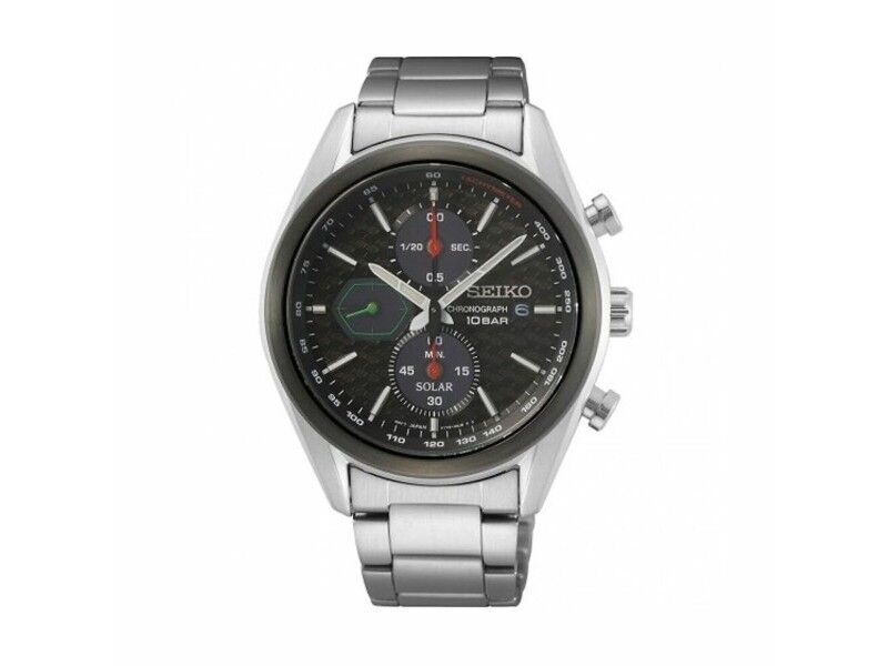 Zegarek Męski Seiko SSC803P1 Czarny Srebrzysty