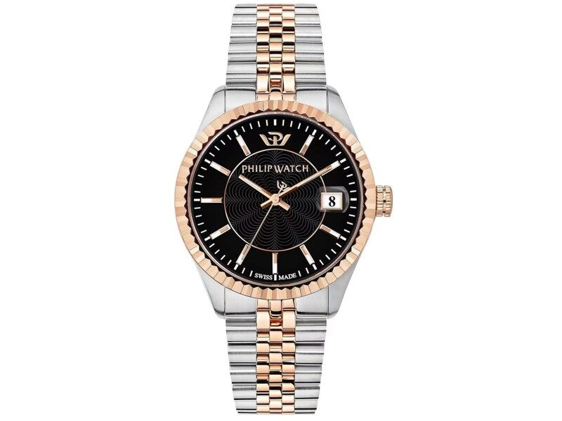 Zegarek Męski Philip Watch R8253597085 Czarny Srebrzysty