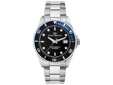 Zegarek Męski Philip Watch R8253597091 Czarny Srebrzysty