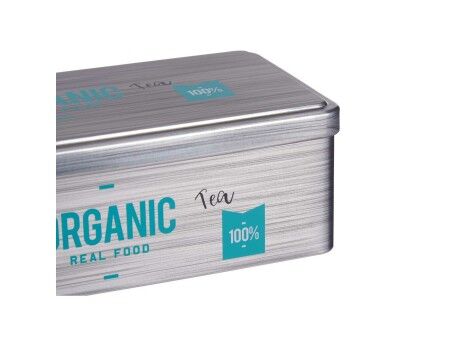 Pojemnik na Herbatę Kinvara Organic Tea Szary Blacha biała 11 x 7,1 x 18 cm (24 Sztuk)
