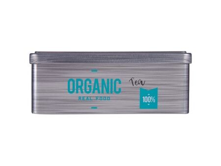 Pojemnik na Herbatę Kinvara Organic Tea Szary Blacha biała 11 x 7,1 x 18 cm (24 Sztuk)
