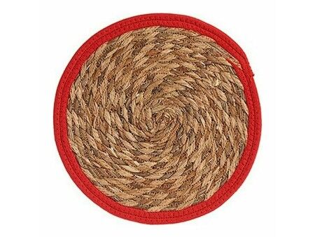 Podkładki na stół Naturalny Czerwony Naturalne Włókno (30 x 1 x 30 cm) (48 Sztuk)