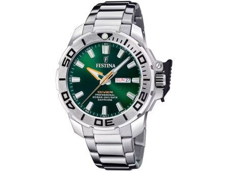 Zegarek Męski Festina F20665/2 Kolor Zielony Srebrzysty
