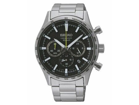 Zegarek Męski Seiko SSB413P1 Czarny Srebrzysty