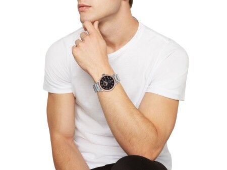 Zegarek Męski Breil EW0590 Czarny Srebrzysty (Ø 43 mm)