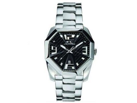 Zegarek Męski Chronotech RW0083 Czarny Srebrzysty