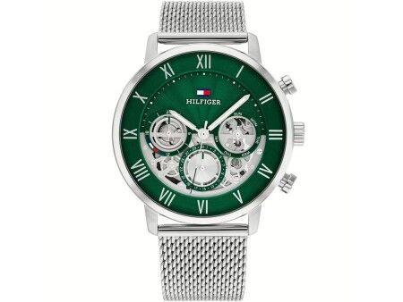 Zegarek Męski Tommy Hilfiger 1692189 Kolor Zielony Srebrzysty