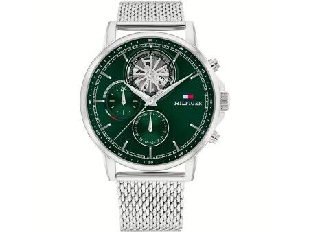 Zegarek Męski Tommy Hilfiger 1692157 Kolor Zielony Srebrzysty