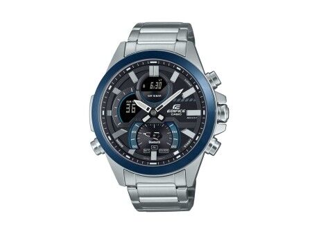 Zegarek Męski Casio ECB-30DB-1A9EF Czarny Srebrzysty