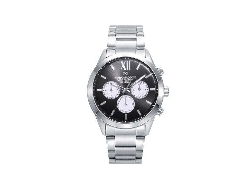 Zegarek Męski Mark Maddox HM1009-53 Czarny Srebrzysty (Ø 43 mm)