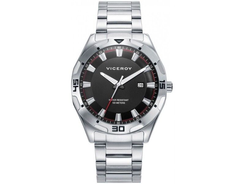 Zegarek Męski Viceroy 401283-97 Czarny Srebrzysty (Ø 43 mm)