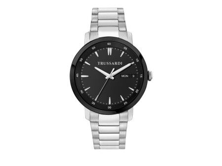 Zegarek Męski Trussardi R2453147015 Czarny Srebrzysty (Ø 41 mm)