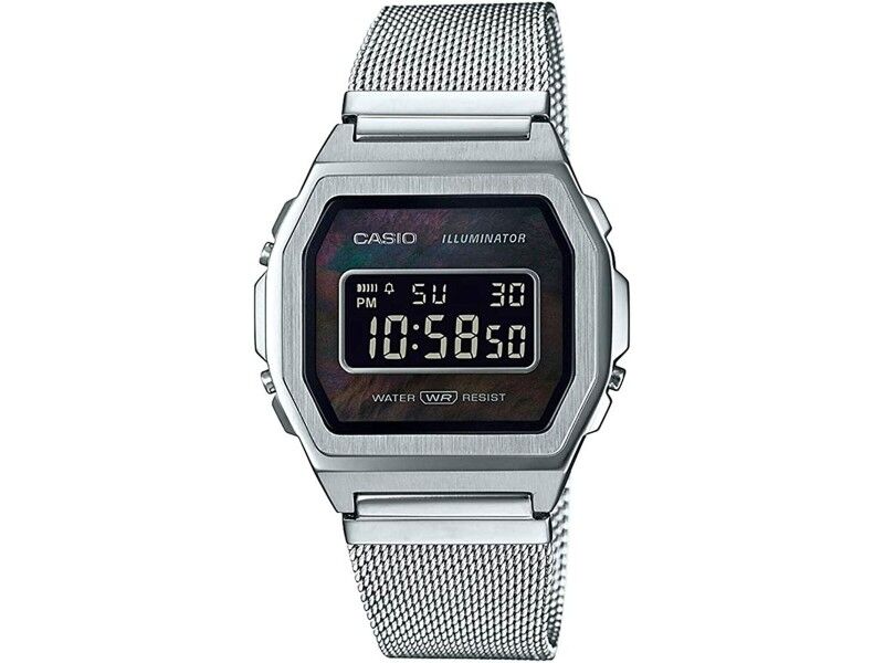 Zegarek Męski Casio A1000M-1BEF Czarny Srebrzysty